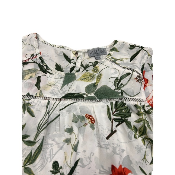 JOSEPH A FLORAL TOP RUFFLED SHOULDER IN SIZE SMALL - Picture 8 of 10